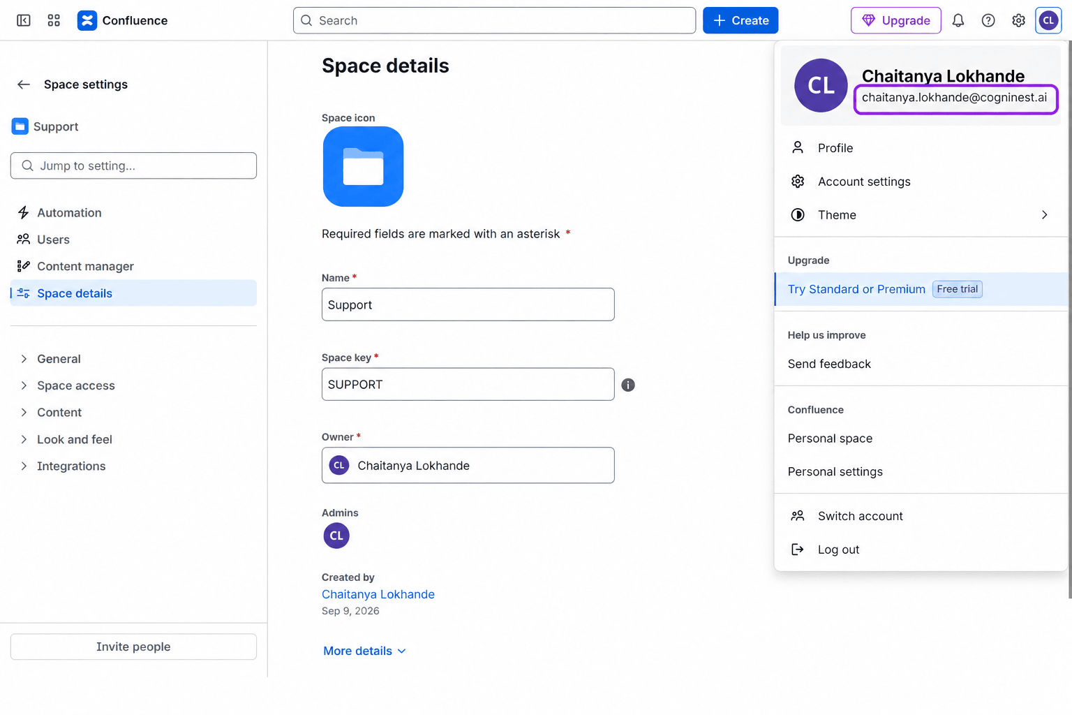 Atlassian account email: use this address in the Account email field in Cevanos.