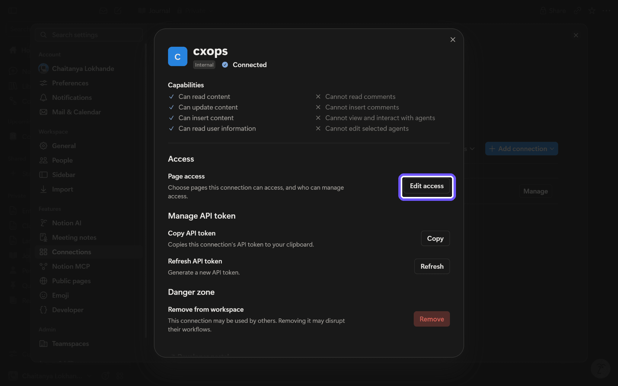 Choose Edit access.